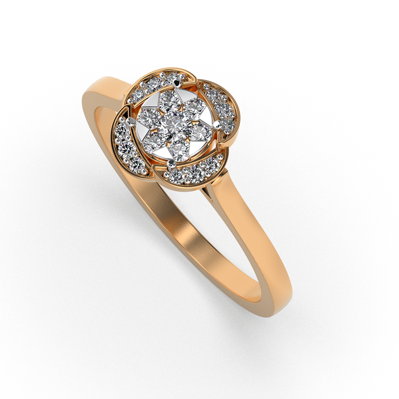Rosé Twilight 14Kt Diamond Ring