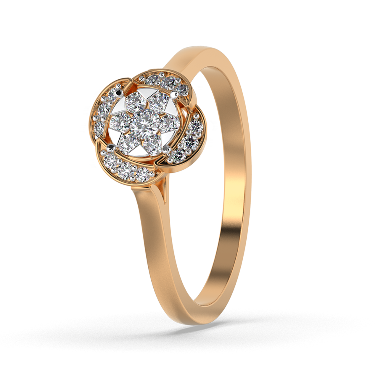 Rosé Twilight 14Kt Diamond Ring