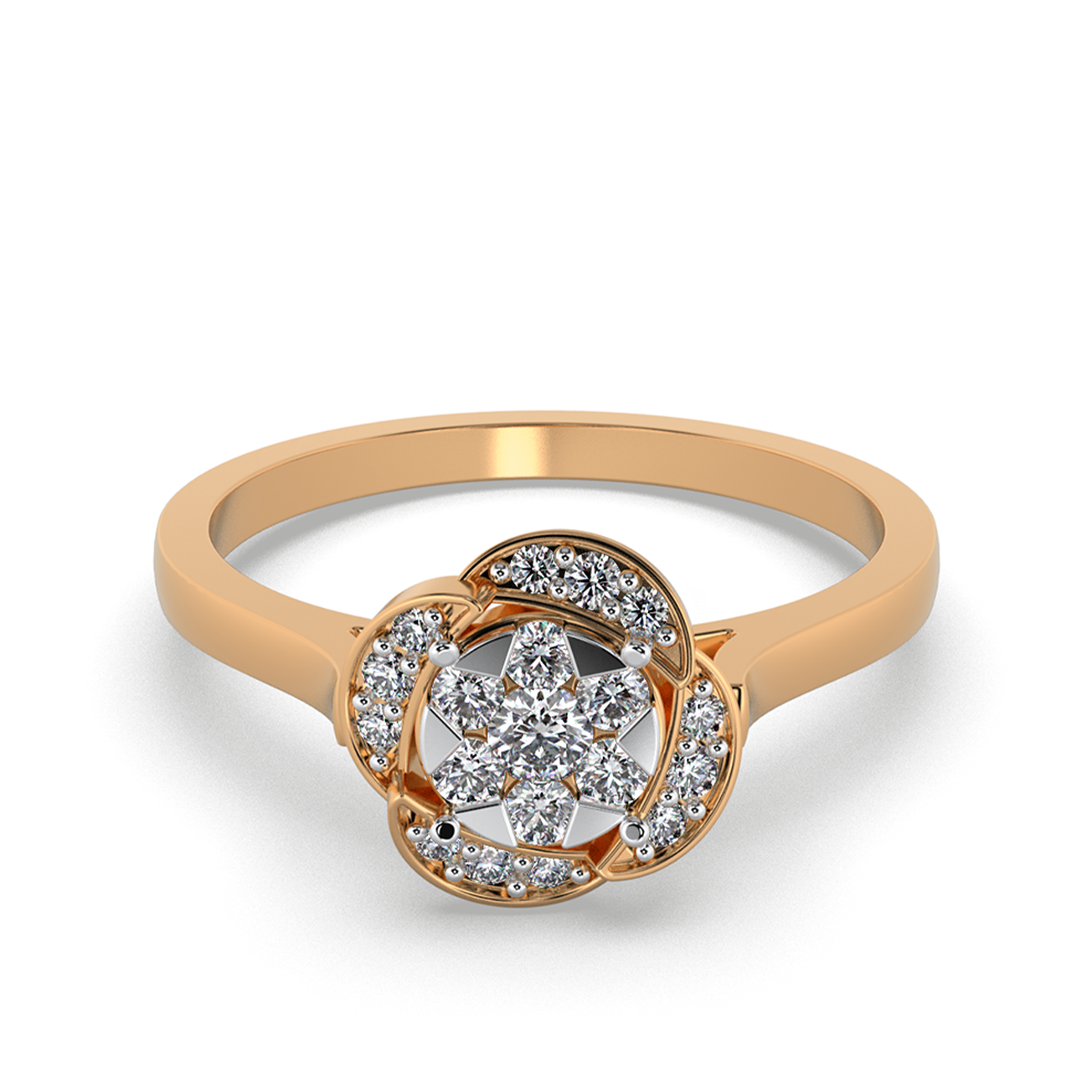 Rosé Twilight 14Kt Diamond Ring