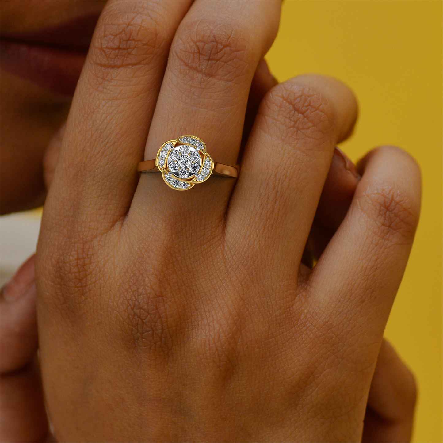 Rosé Twilight 14Kt Diamond Ring
