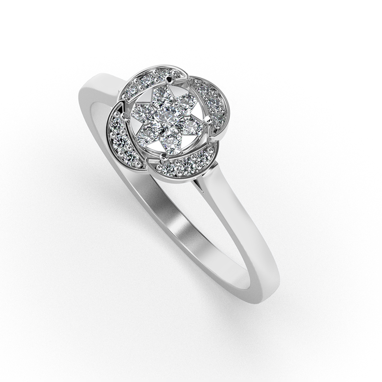 Rosé Twilight 14Kt Diamond Ring