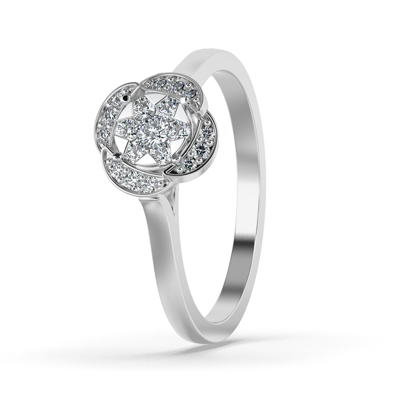 Rosé Twilight 14Kt Diamond Ring