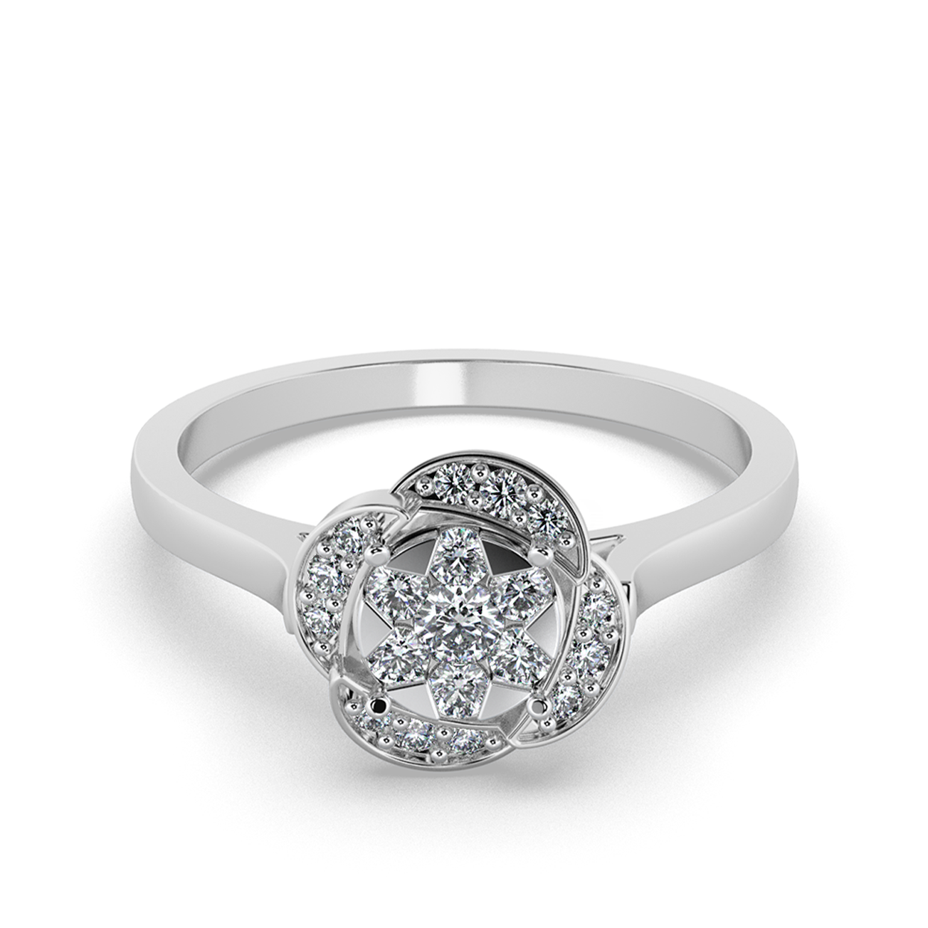 Rosé Twilight 14Kt Diamond Ring