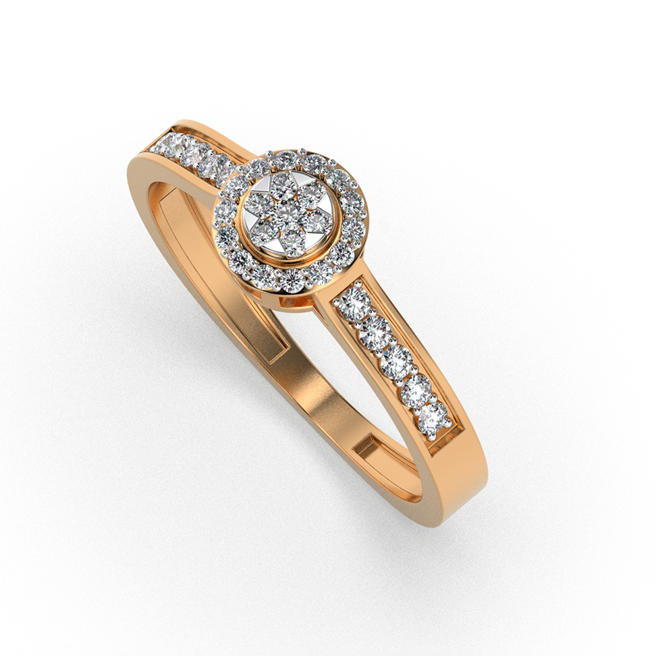 Amber Veil 14Kt Diamond Ring