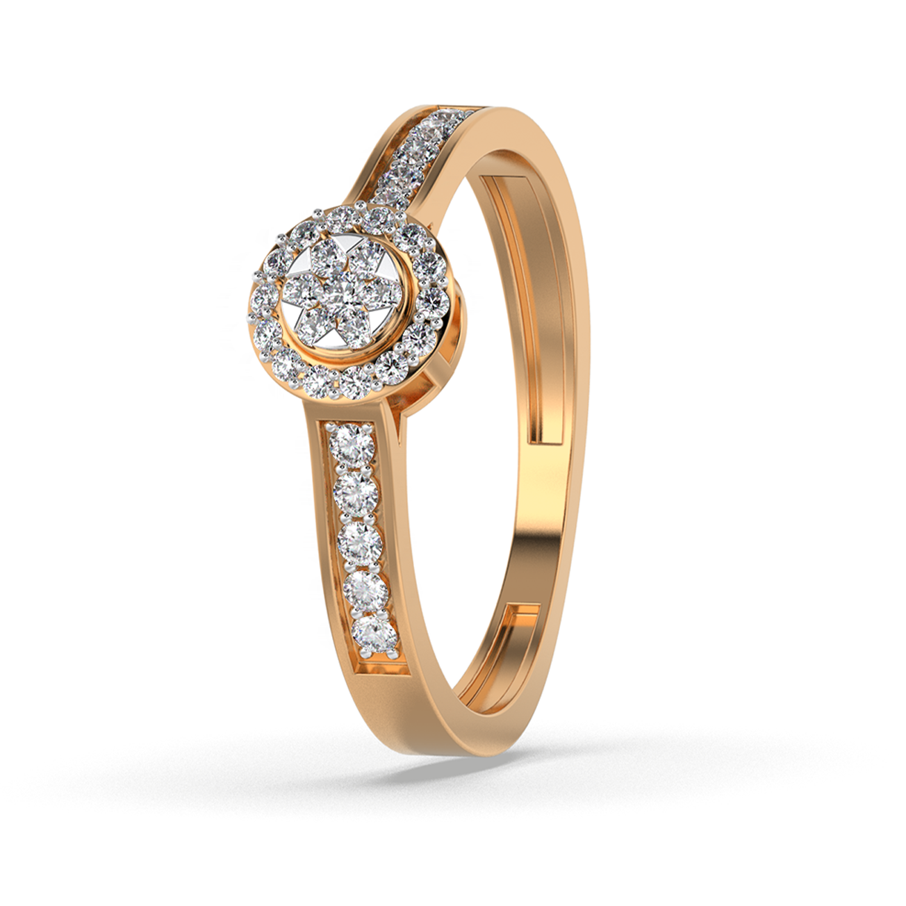 Amber Veil 14Kt Diamond Ring