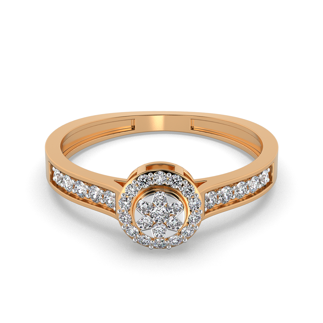 Amber Veil 14Kt Diamond Ring