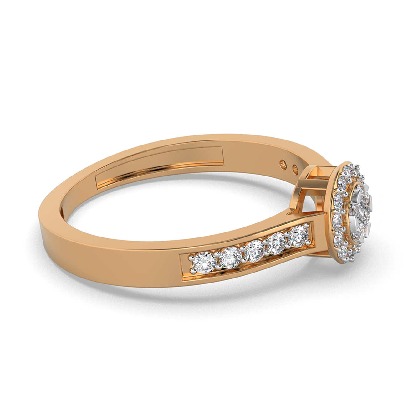Amber Veil 14Kt Diamond Ring
