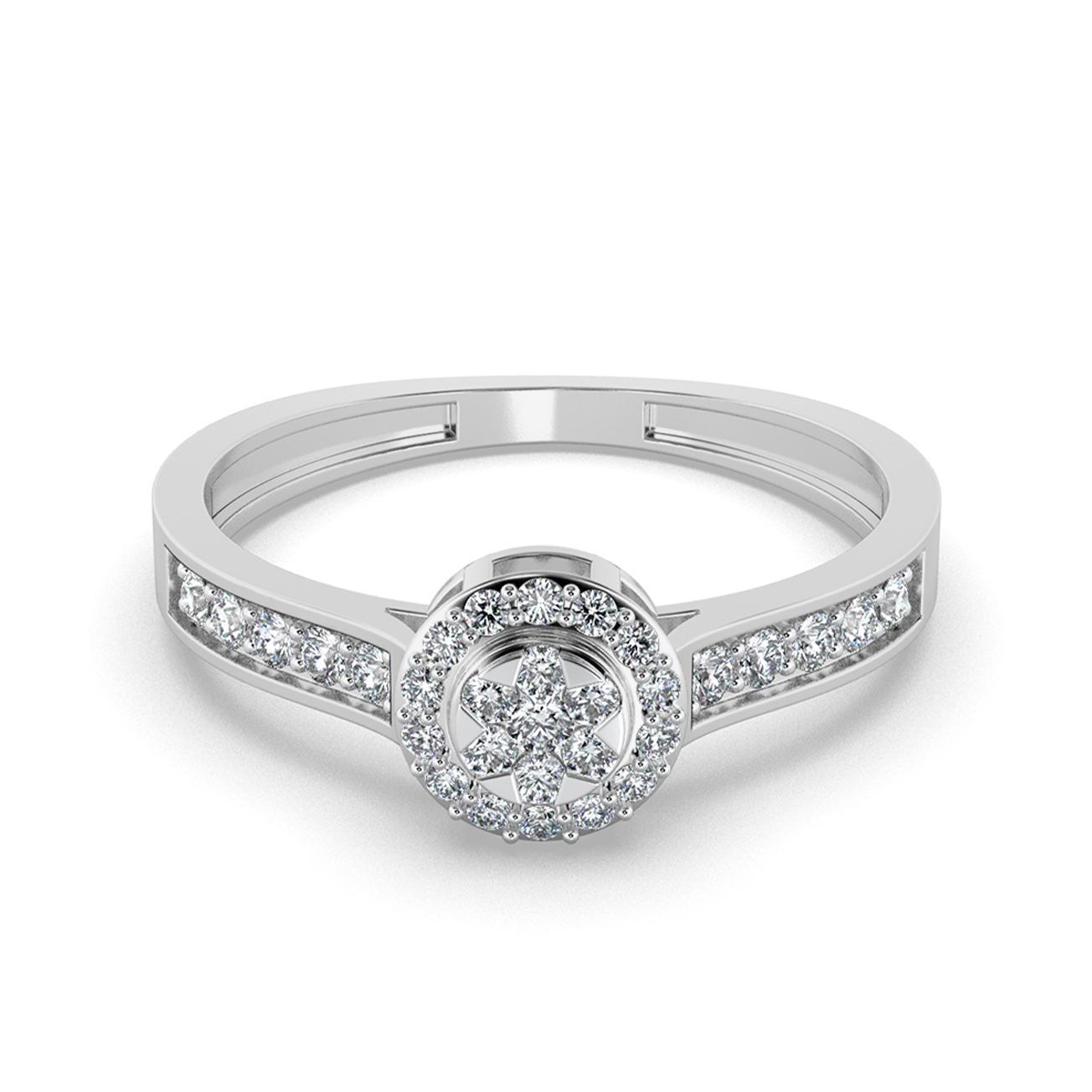 Amber Veil 14Kt Diamond Ring