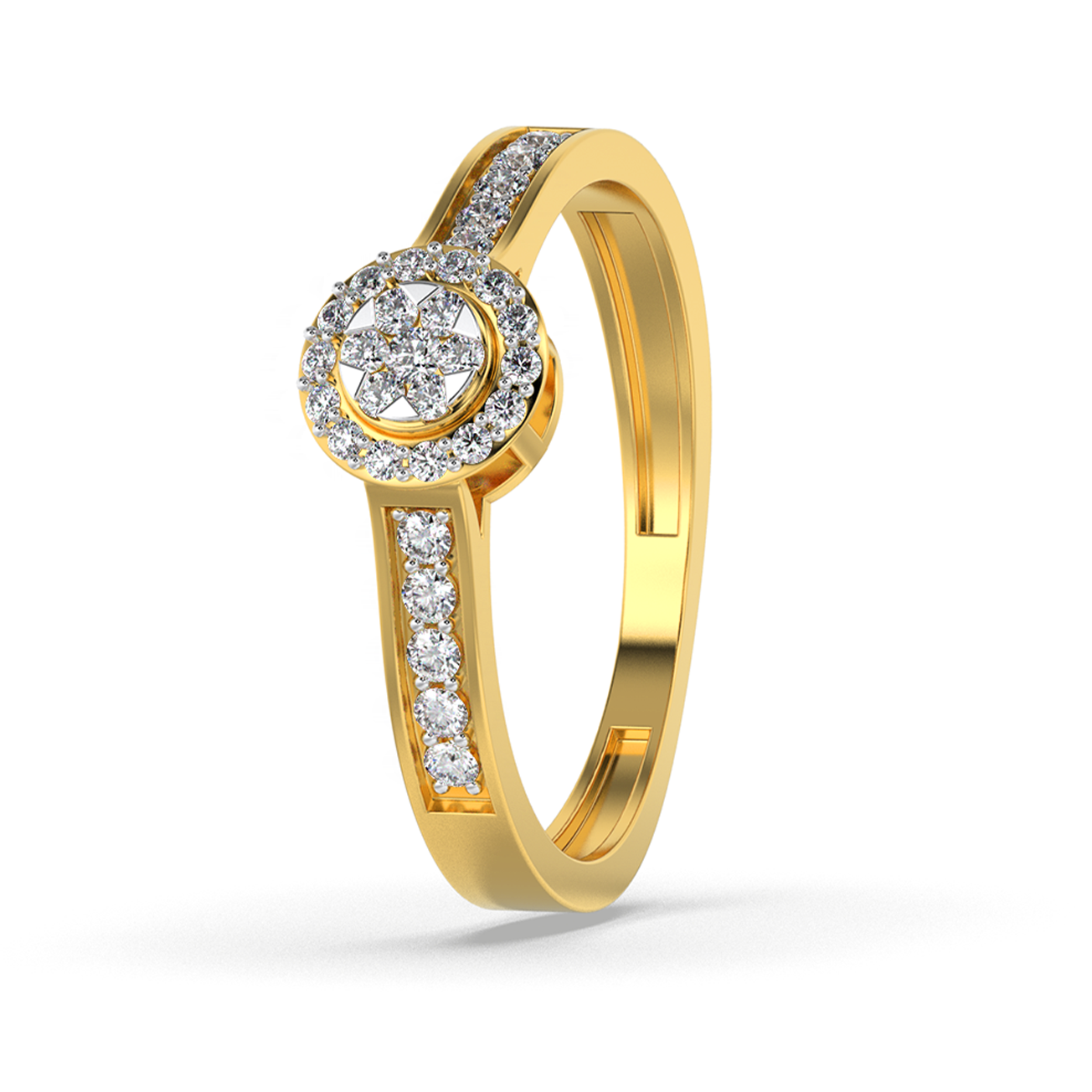 Amber Veil 18Kt Diamond Ring