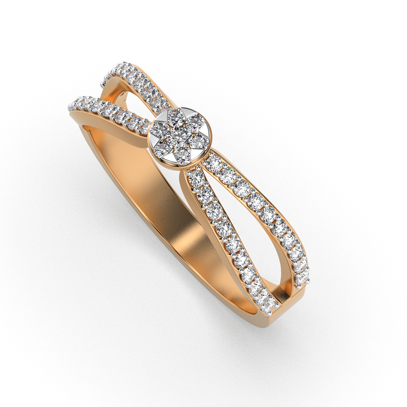 Celestial Embrace 14Kt Diamond Ring