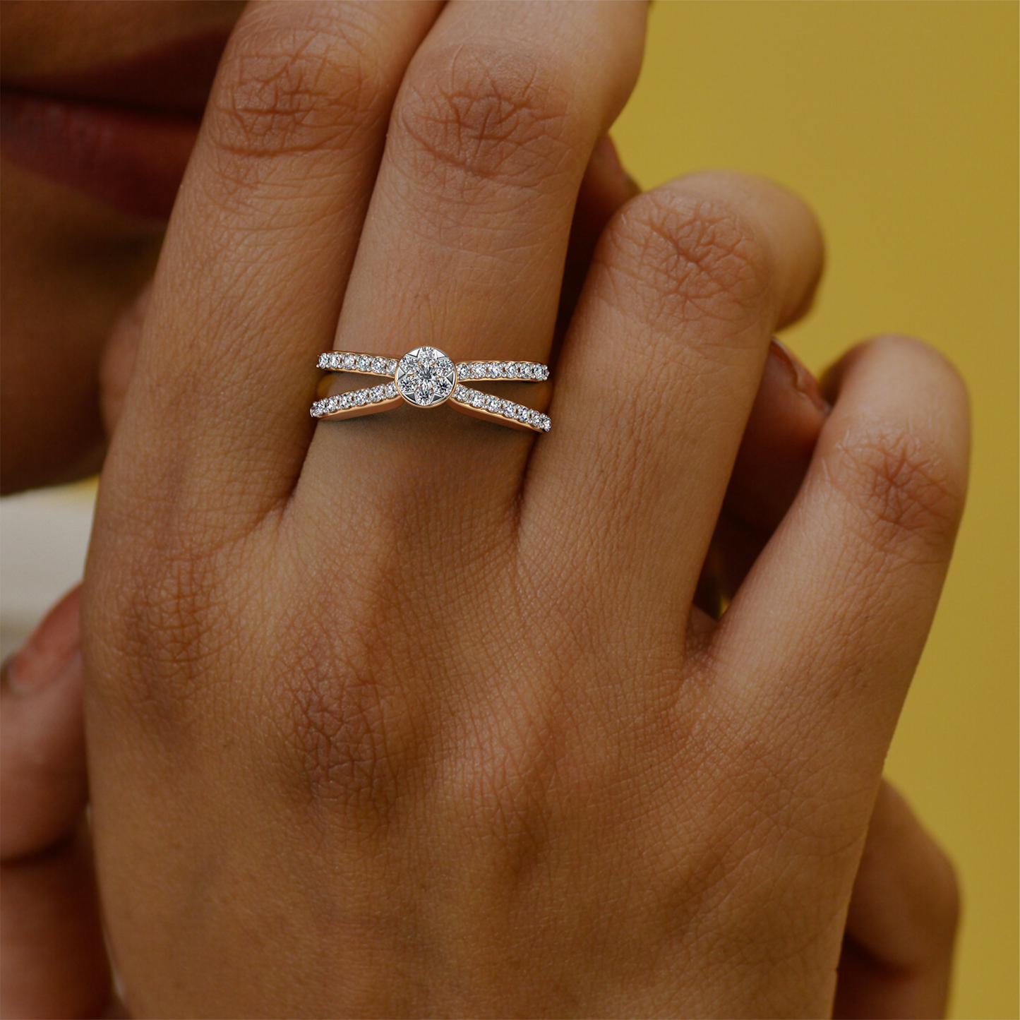 Celestial Embrace 14Kt Diamond Ring