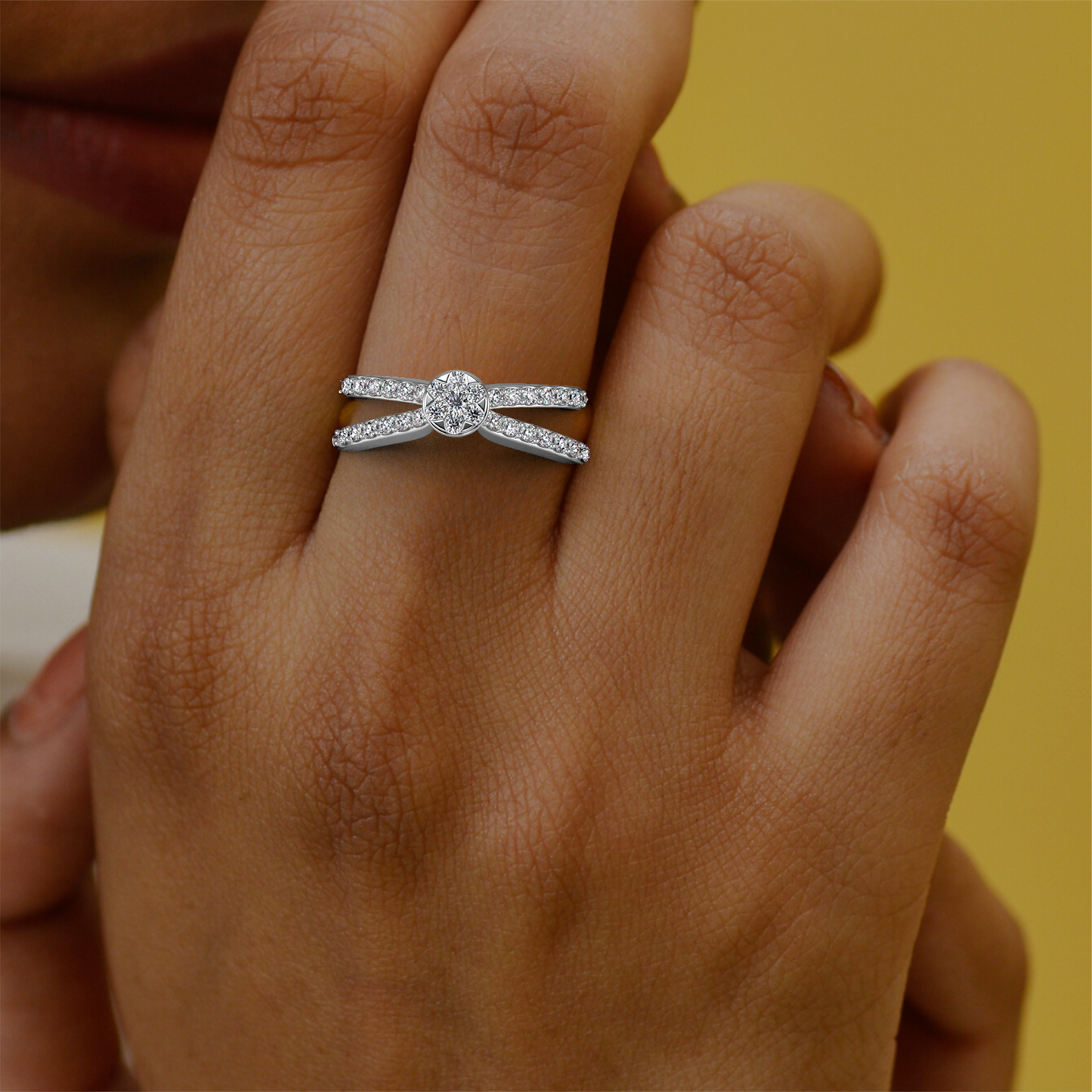 Celestial Embrace 14Kt Diamond Ring