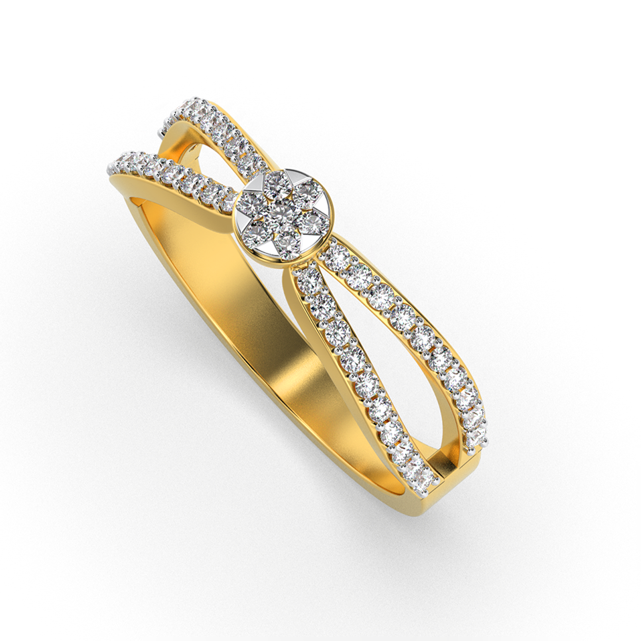 Celestial Embrace 14Kt Diamond Ring