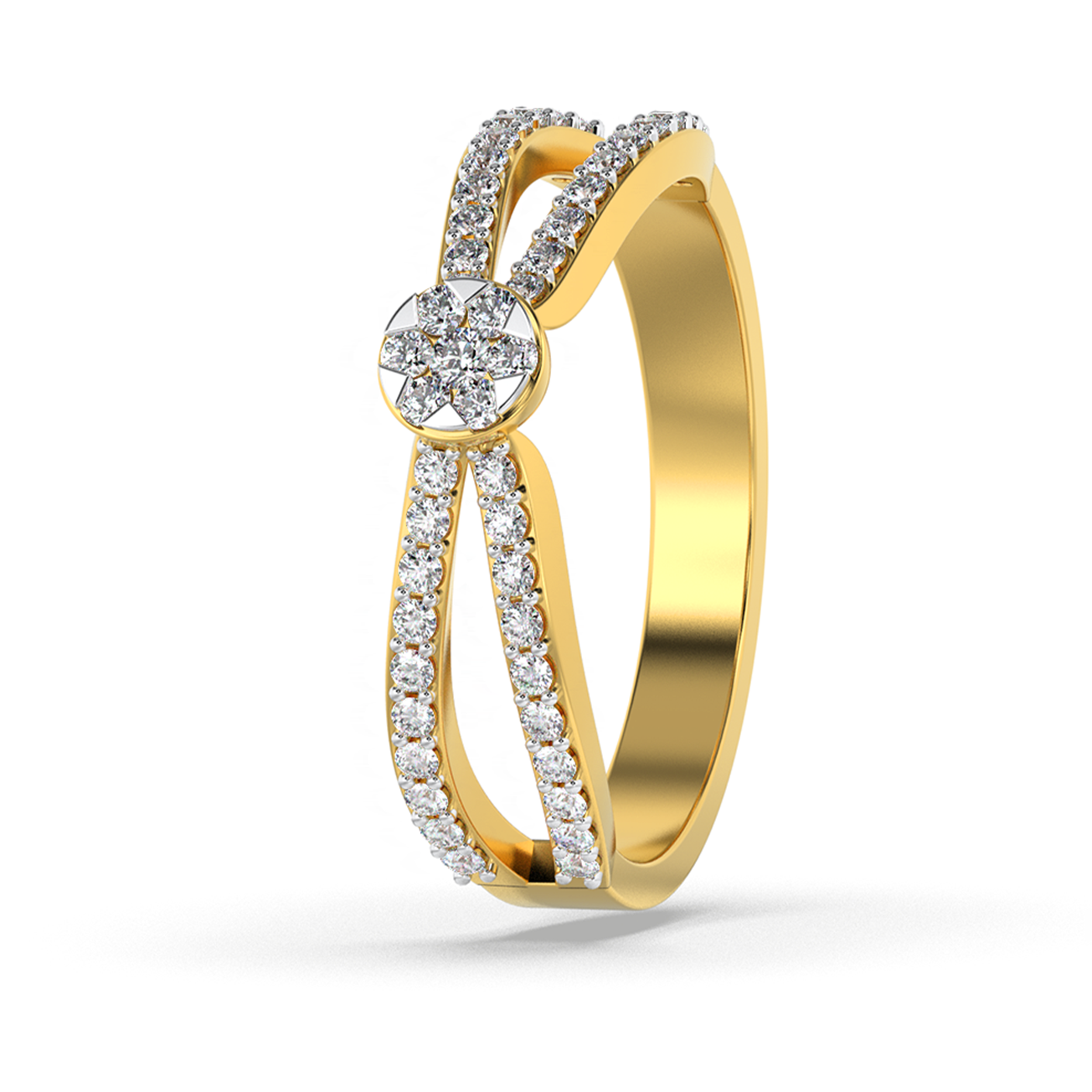 Celestial Embrace 14Kt Diamond Ring