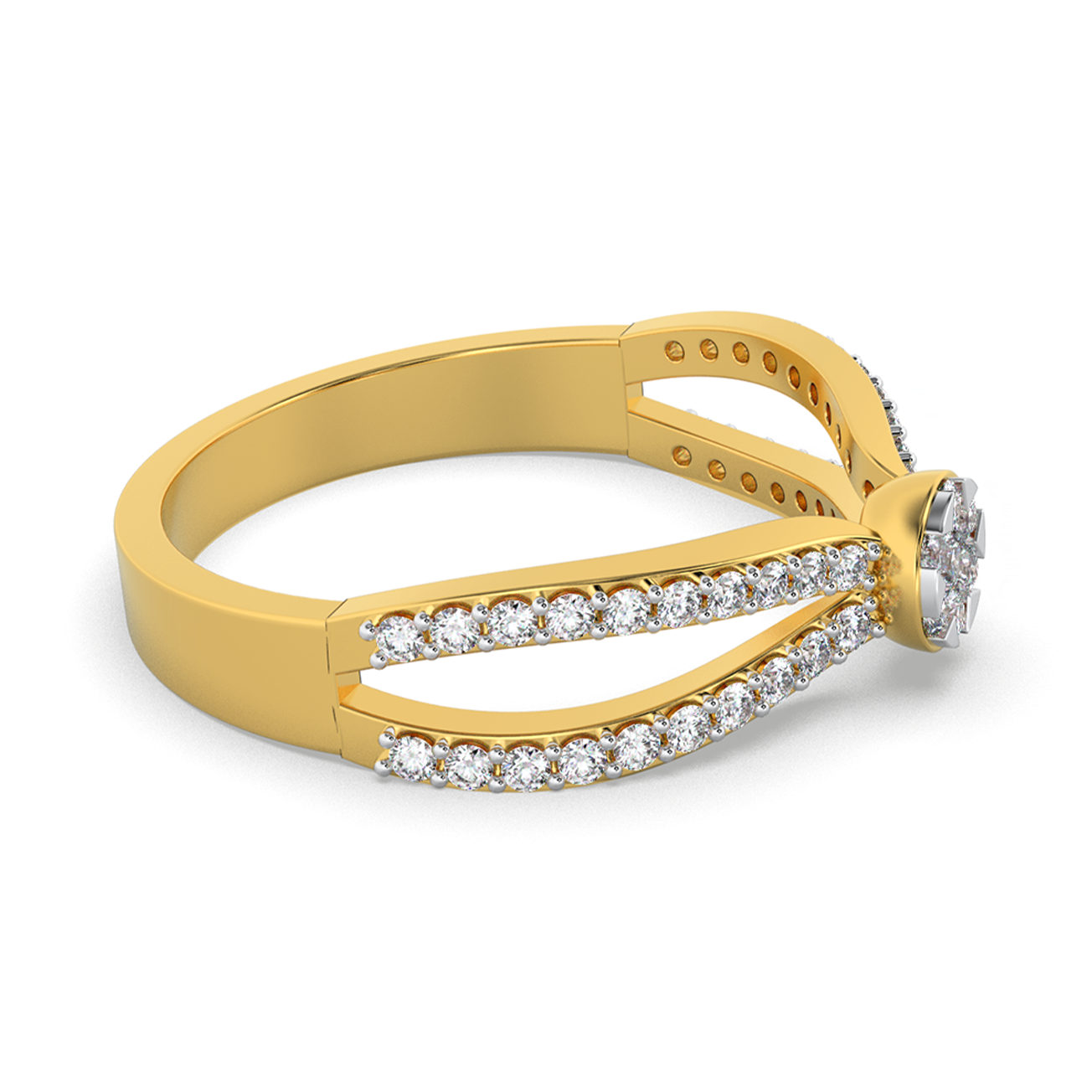 Celestial Embrace 14Kt Diamond Ring