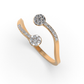 Radiant Cascade 14Kt Diamond Ring