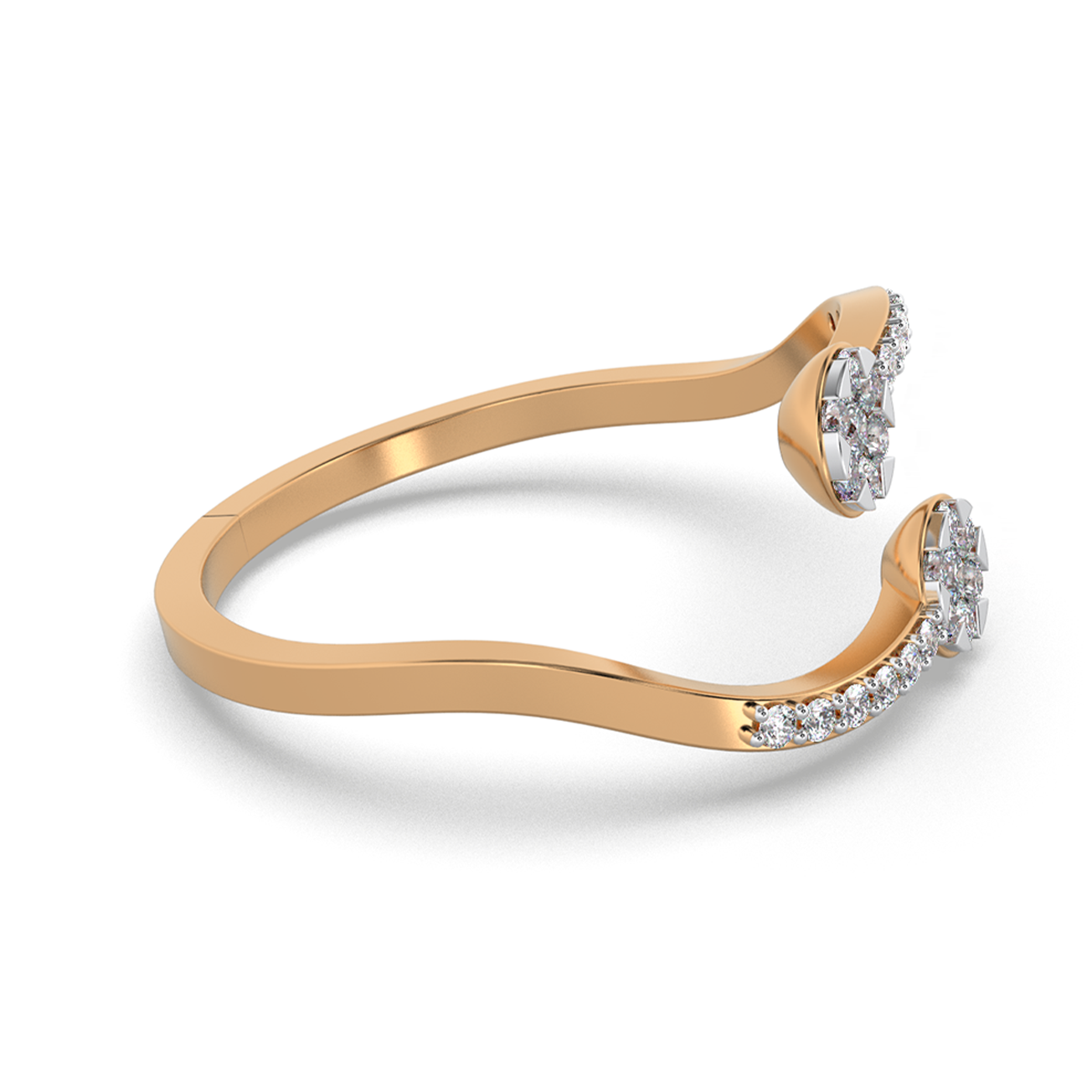 Radiant Cascade 14Kt Diamond Ring