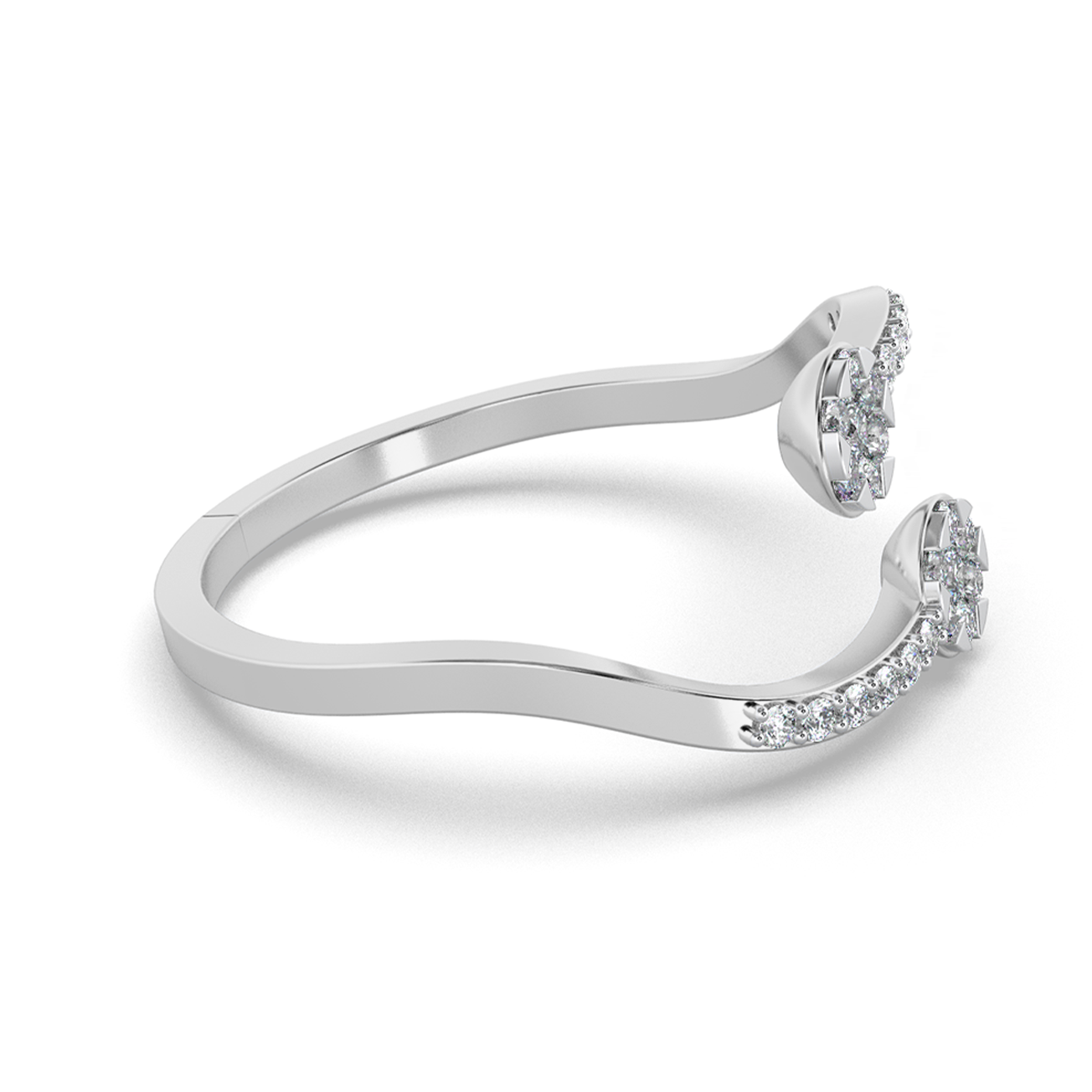 Radiant Cascade 14Kt Diamond Ring