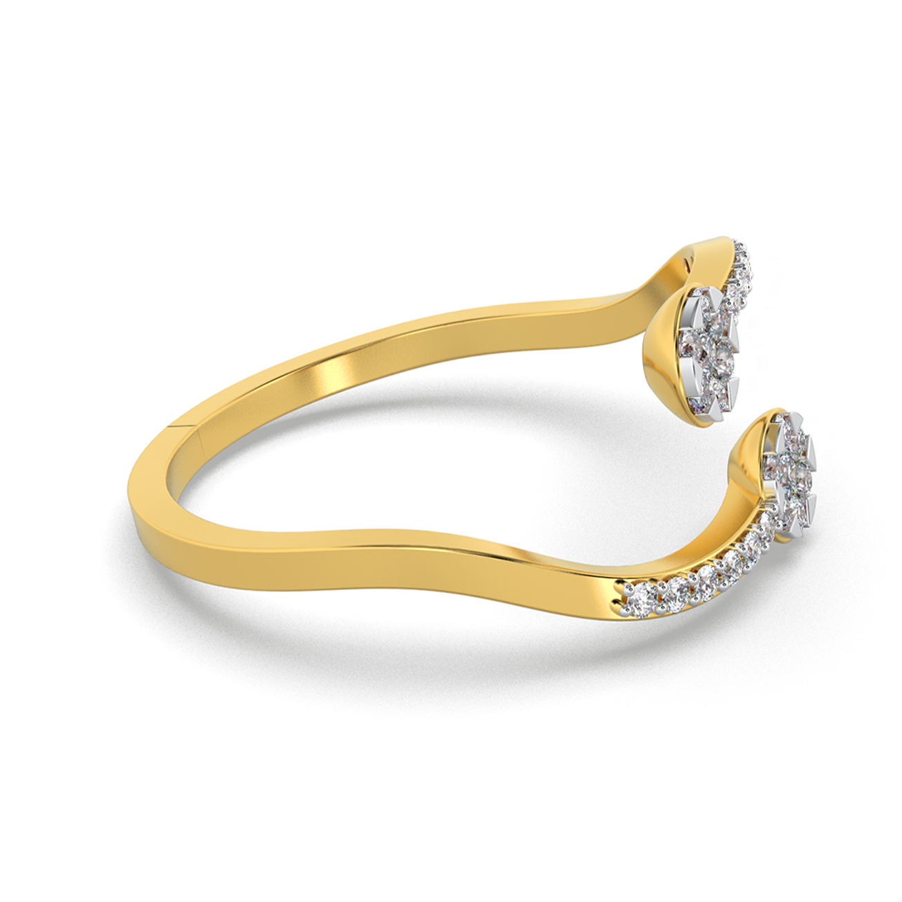 Radiant Cascade 14Kt Diamond Ring