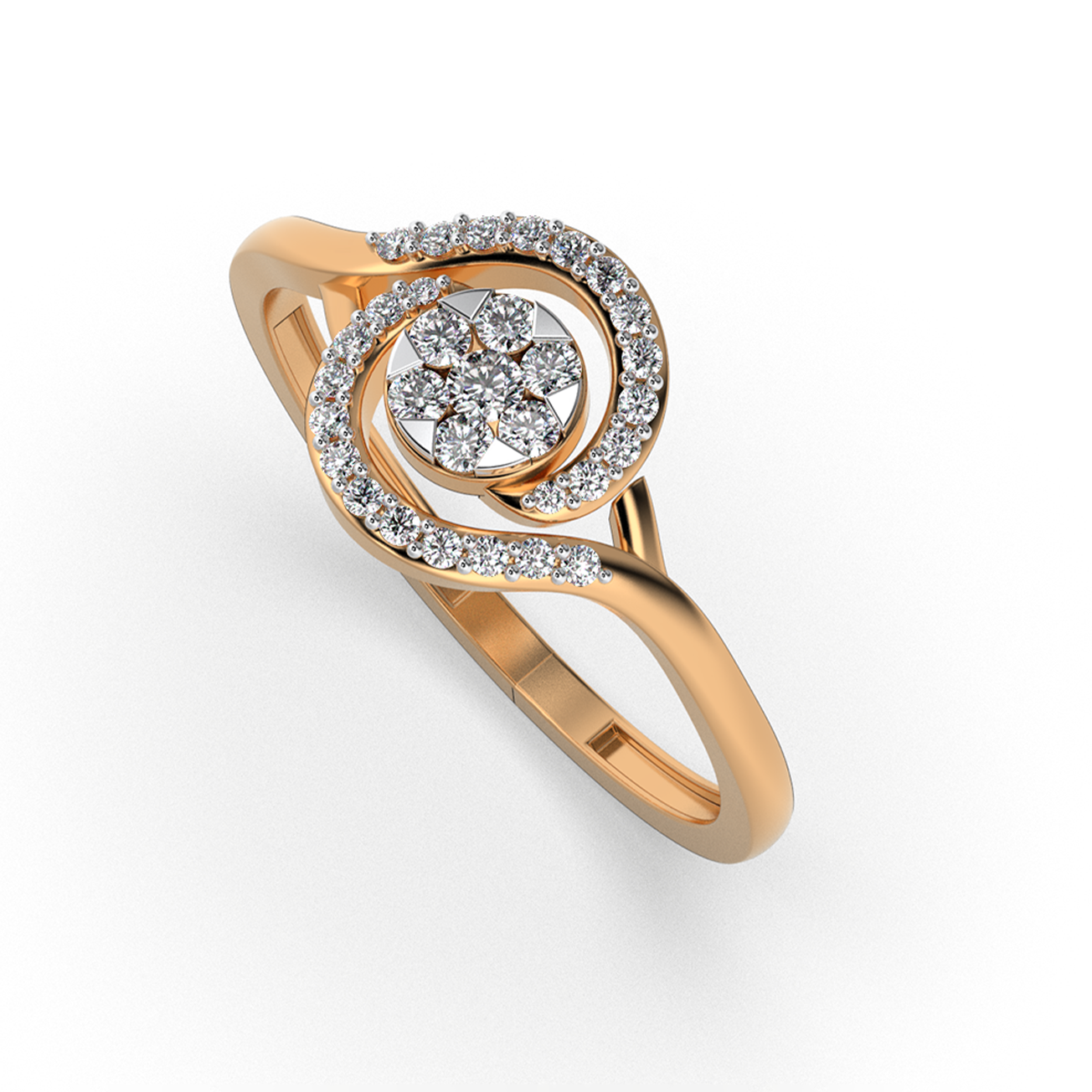 Aurora Bloom 14Kt Diamond Ring
