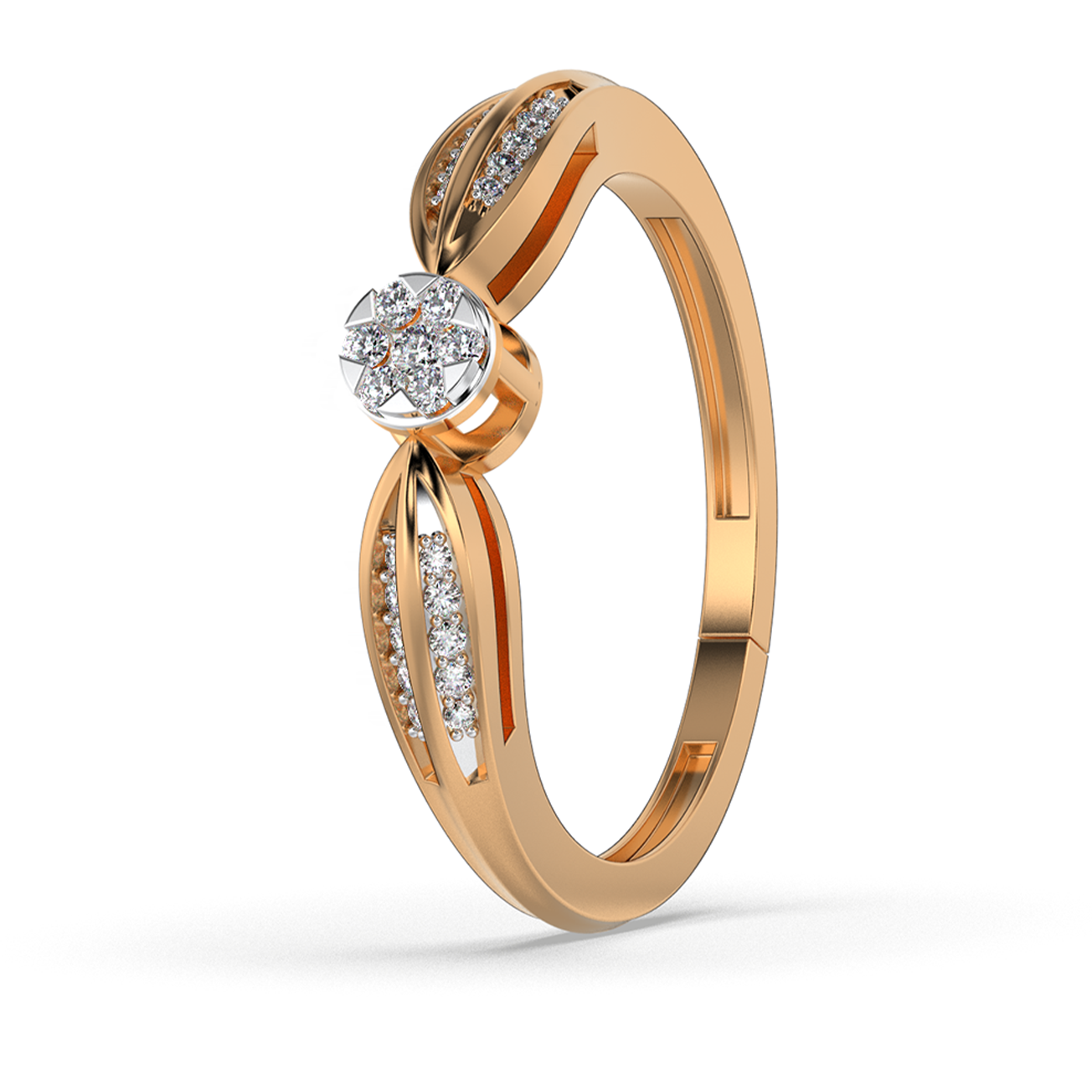 Crimson Glow 14Kt Diamond Ring