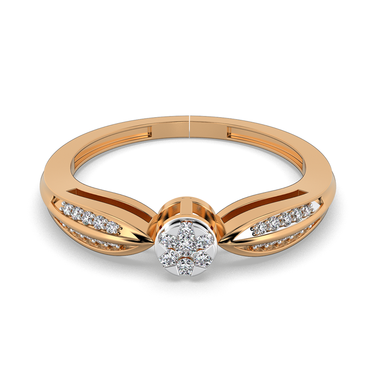Crimson Glow 14Kt Diamond Ring