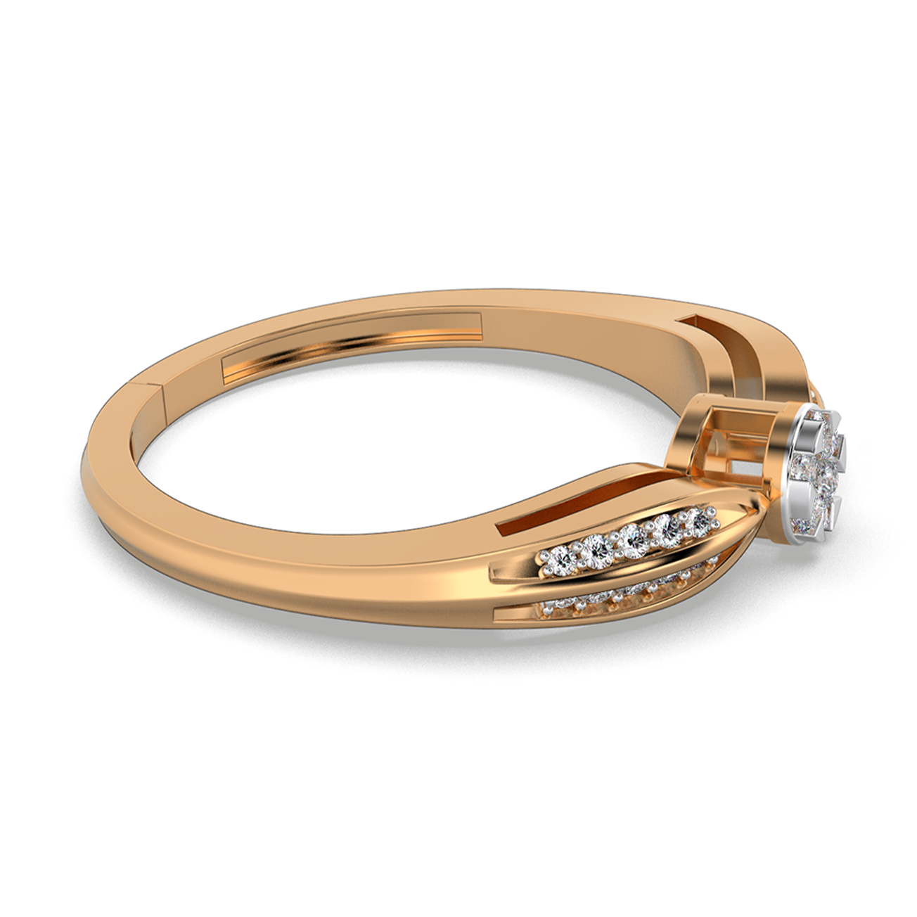 Crimson Glow 14Kt Diamond Ring