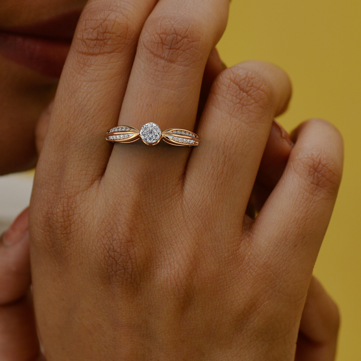 Crimson Glow 14Kt Diamond Ring