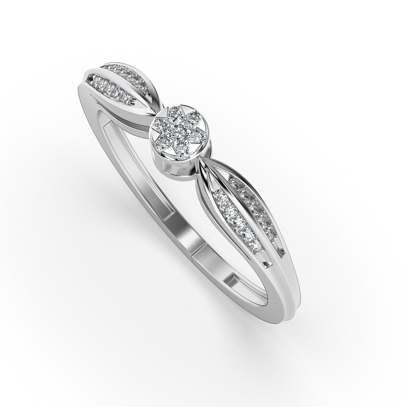 Crimson Glow 14Kt Diamond Ring