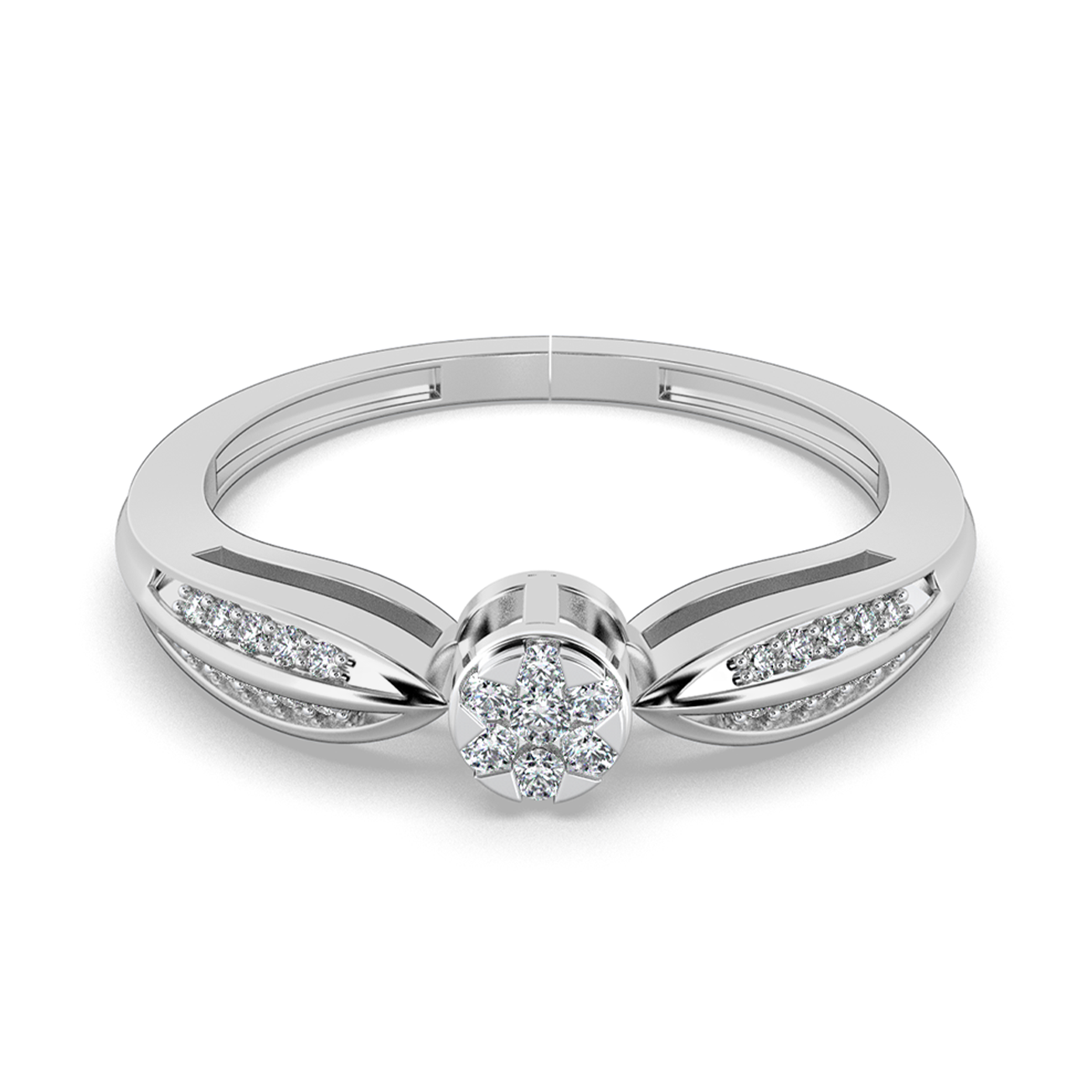 Crimson Glow 14Kt Diamond Ring