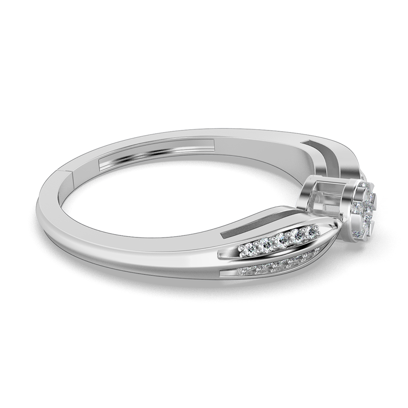 Crimson Glow 14Kt Diamond Ring