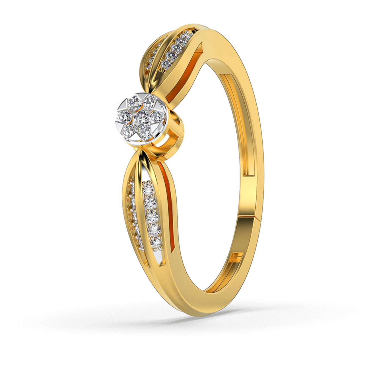 Crimson Glow 14Kt Diamond Ring