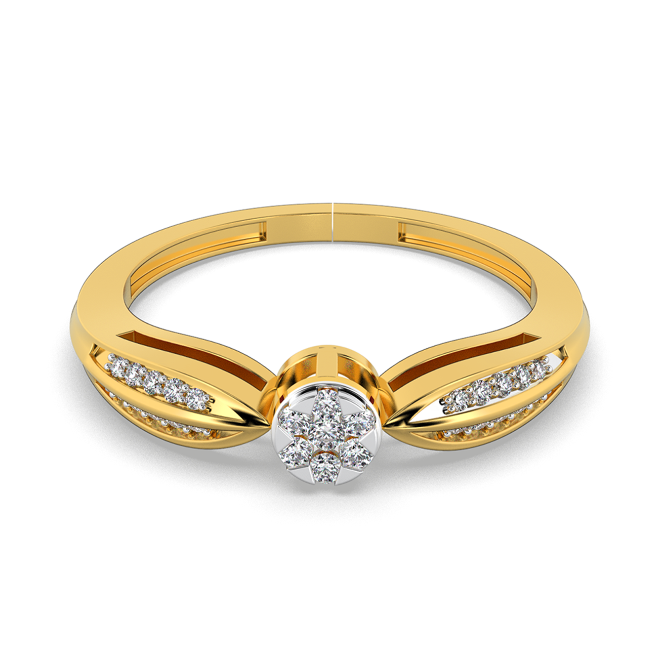 Crimson Glow 14Kt Diamond Ring