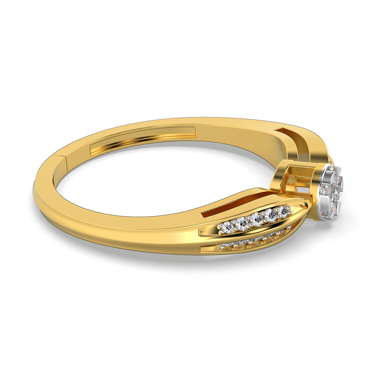 Crimson Glow 14Kt Diamond Ring