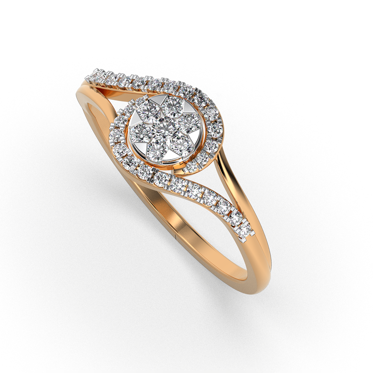 Enchanted Flame 14Kt Diamond Ring