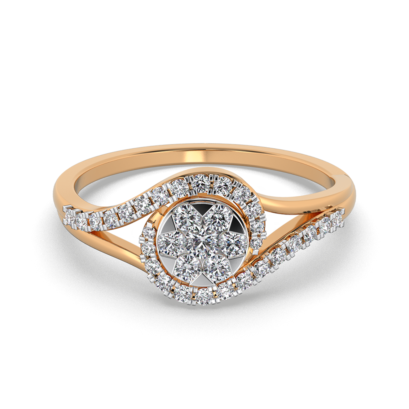 Enchanted Flame 14Kt Diamond Ring