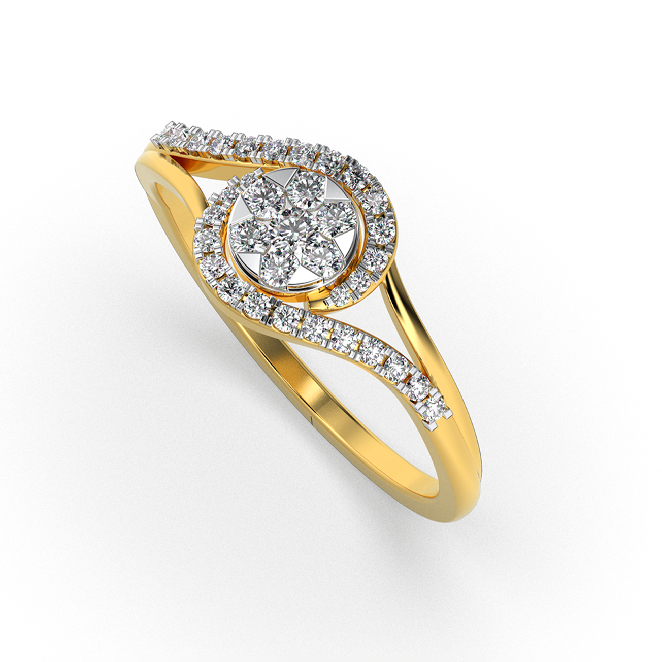 Enchanted Flame 14Kt Diamond Ring