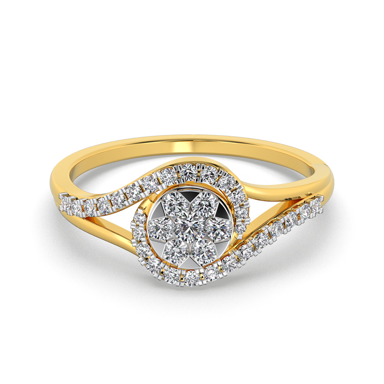 Enchanted Flame 14Kt Diamond Ring