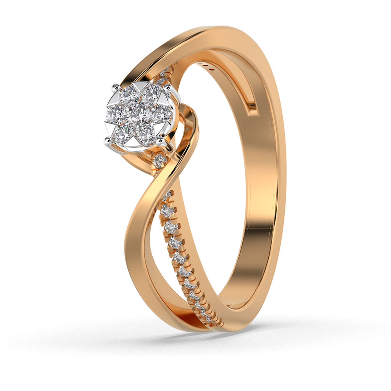 Gilded Rose 14Kt Diamond Ring
