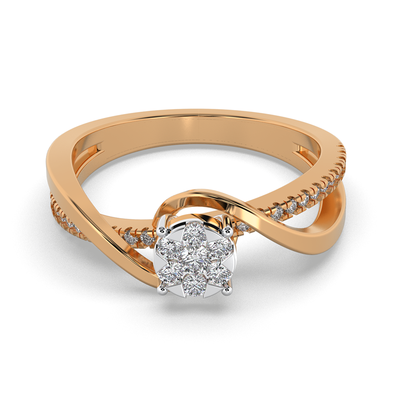 Gilded Rose 14Kt Diamond Ring