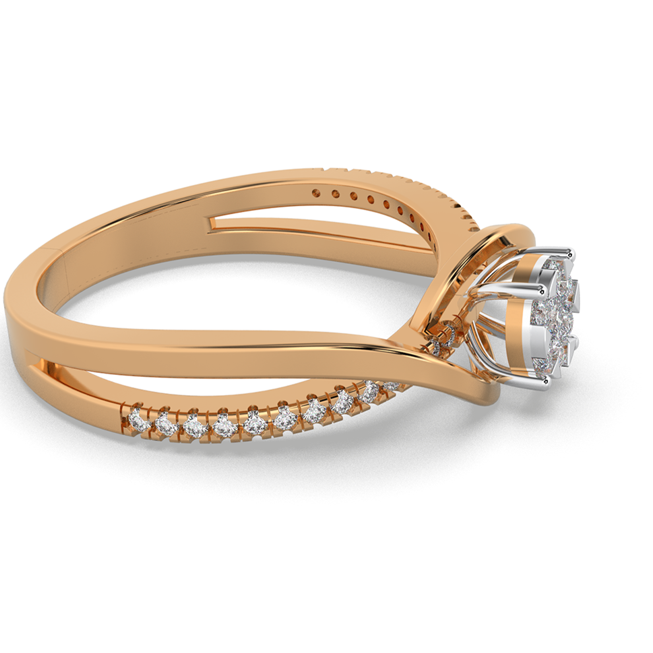 Gilded Rose 14Kt Diamond Ring