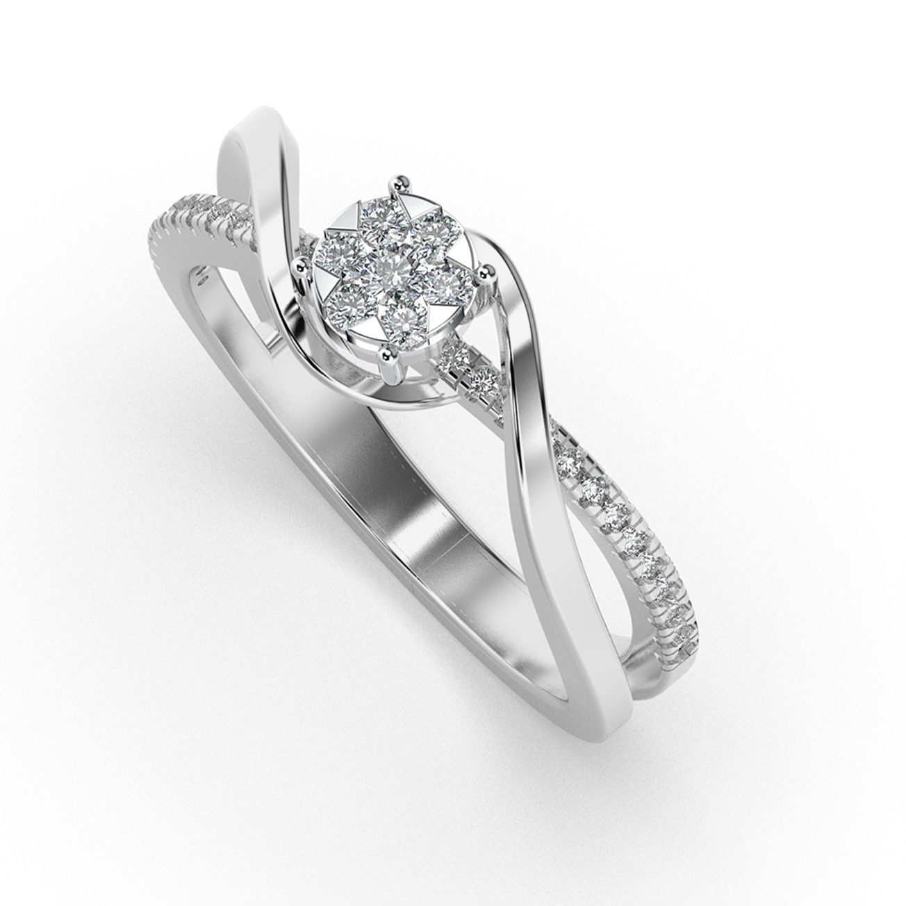 Gilded Rose 14Kt Diamond Ring