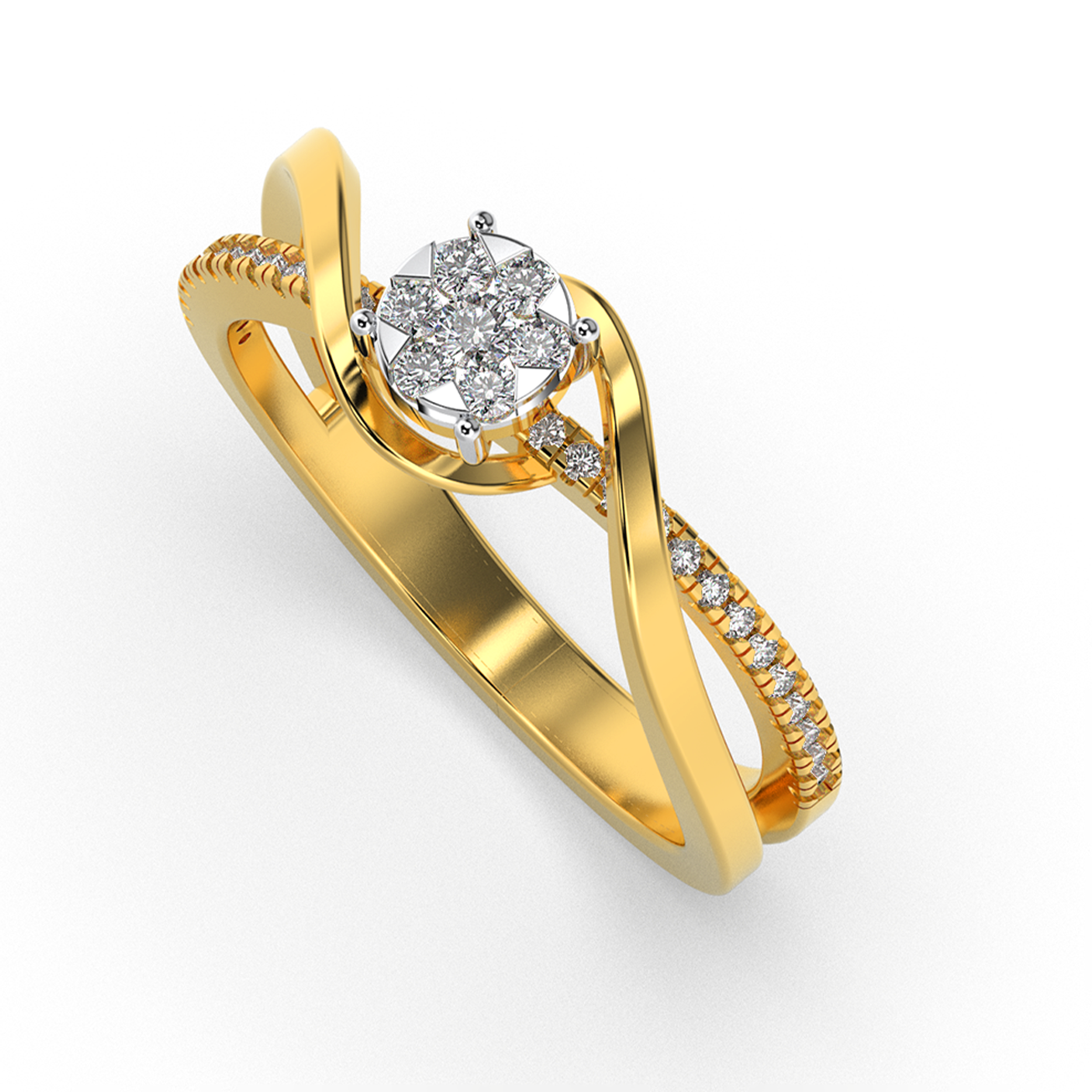 Gilded Rose 14Kt Diamond Ring
