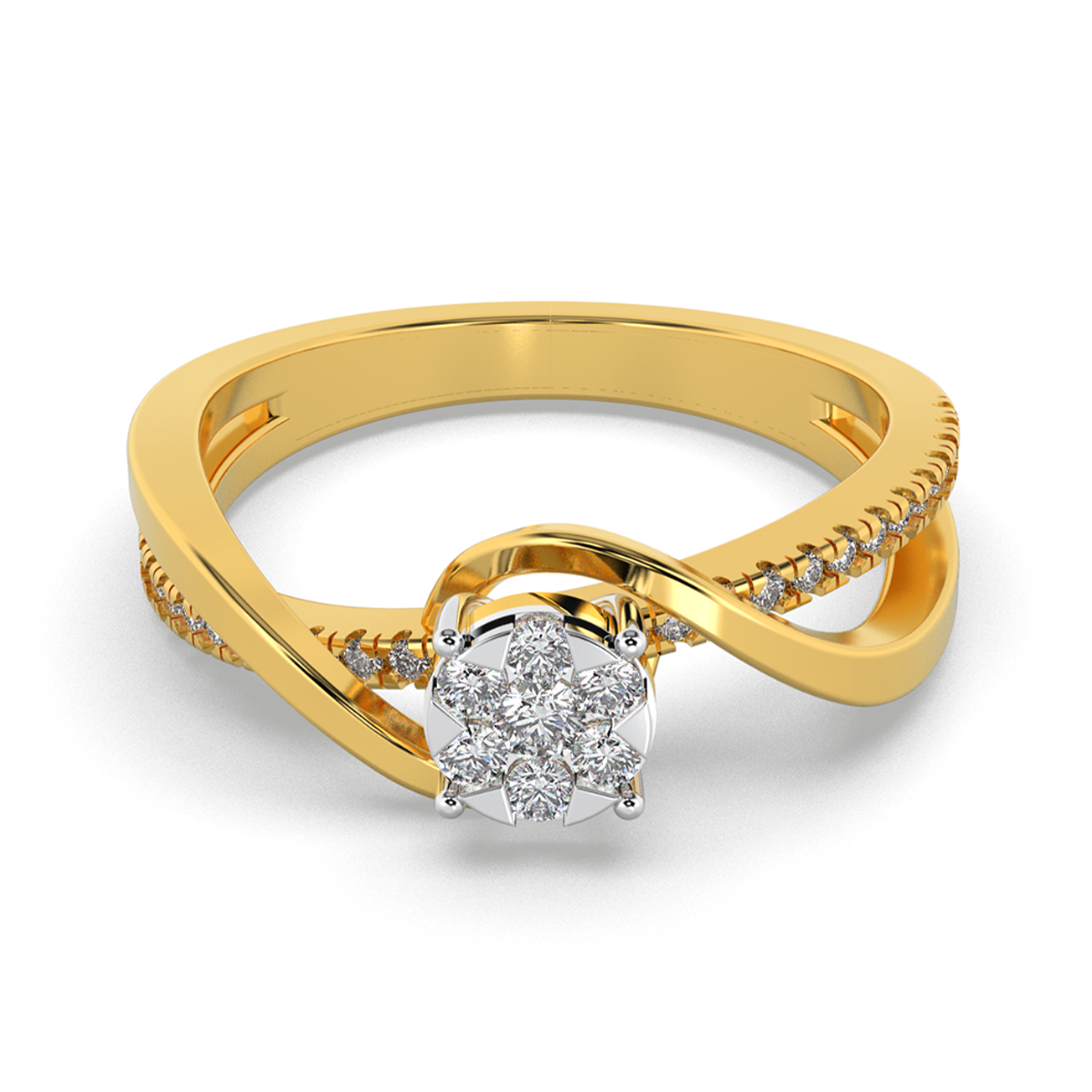 Gilded Rose 14Kt Diamond Ring