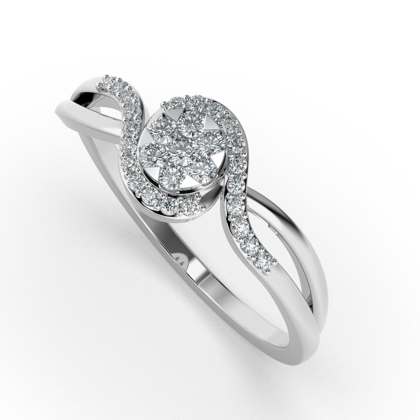 Radiant Sky 18Kt Diamond Ring