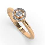 Coral Glow 14Kt Diamond Ring