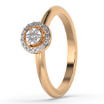 Coral Glow 14Kt Diamond Ring
