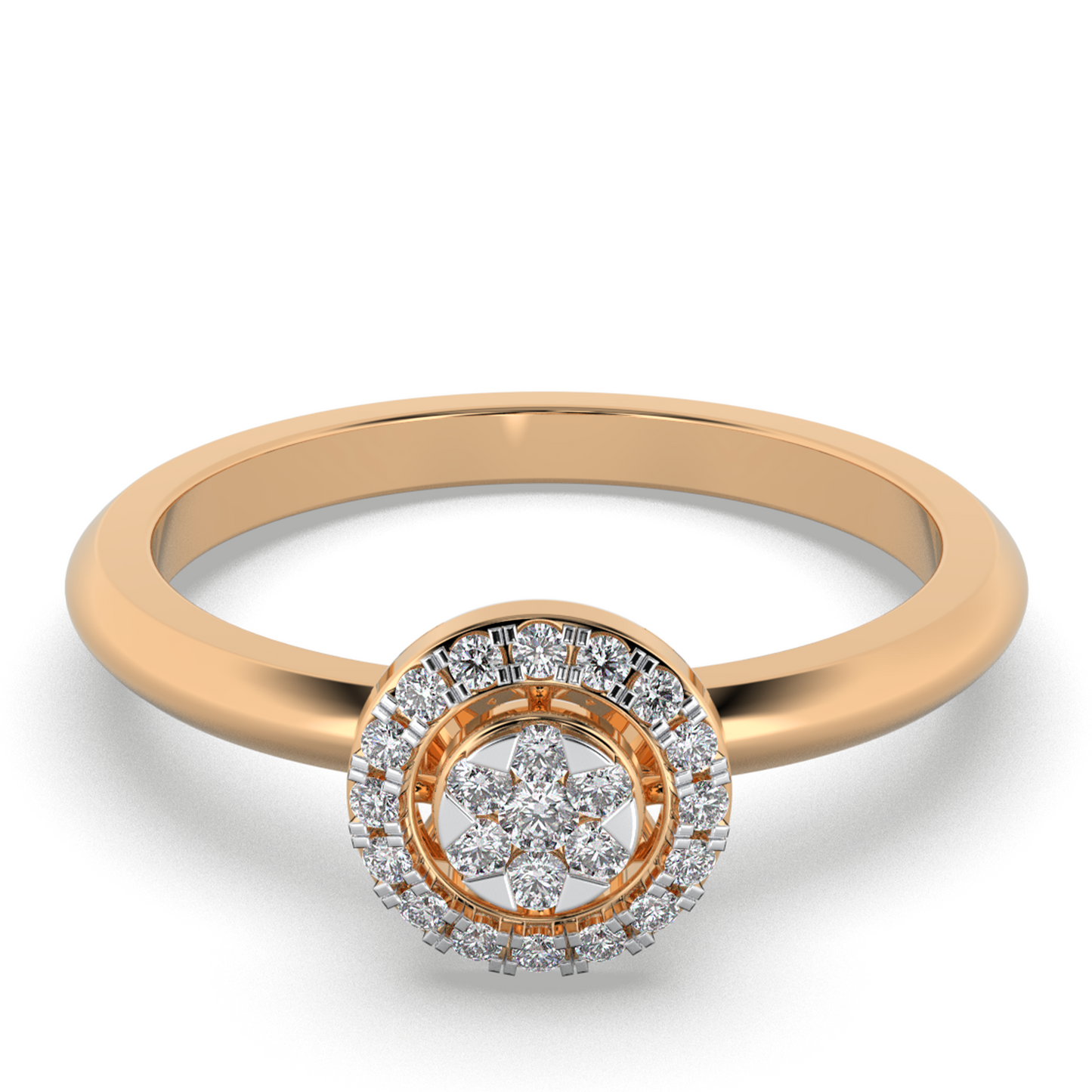 Coral Glow 14Kt Diamond Ring