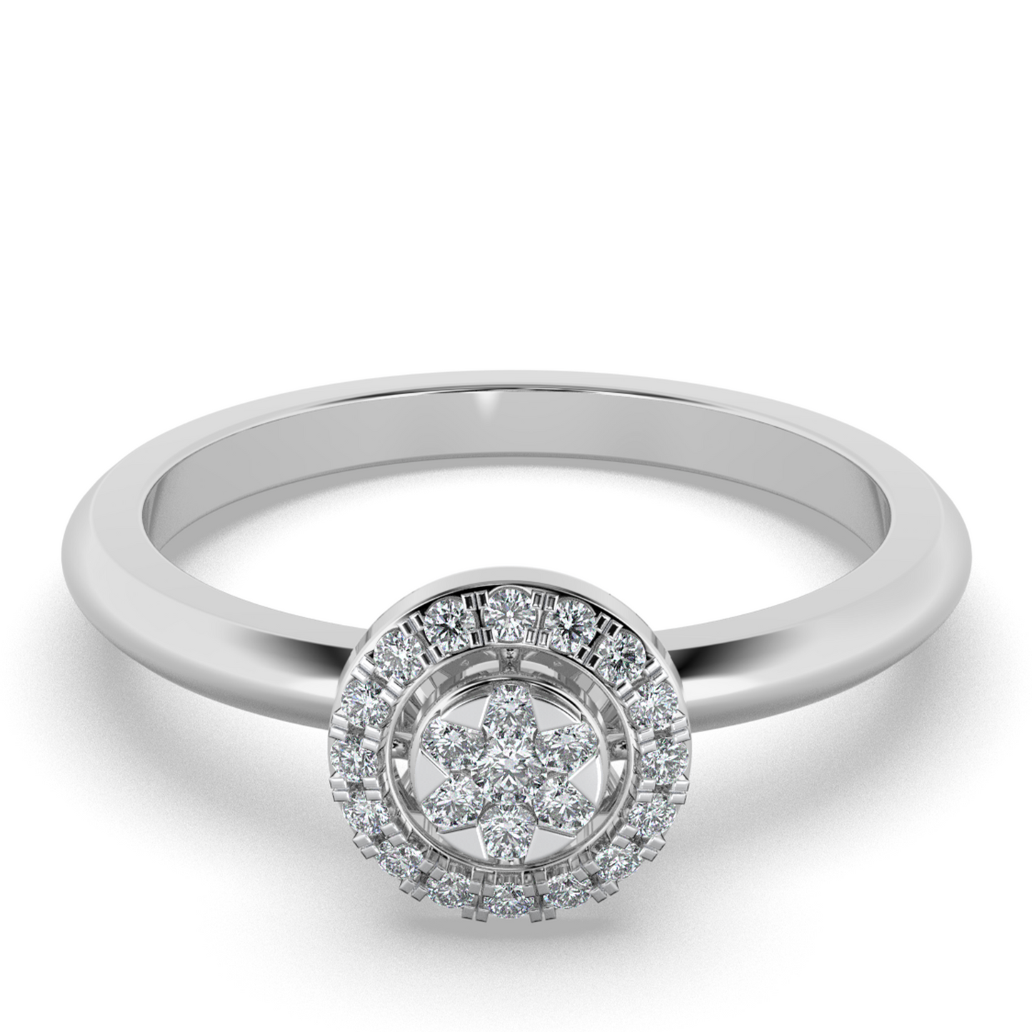 Coral Glow 18Kt Diamond Ring
