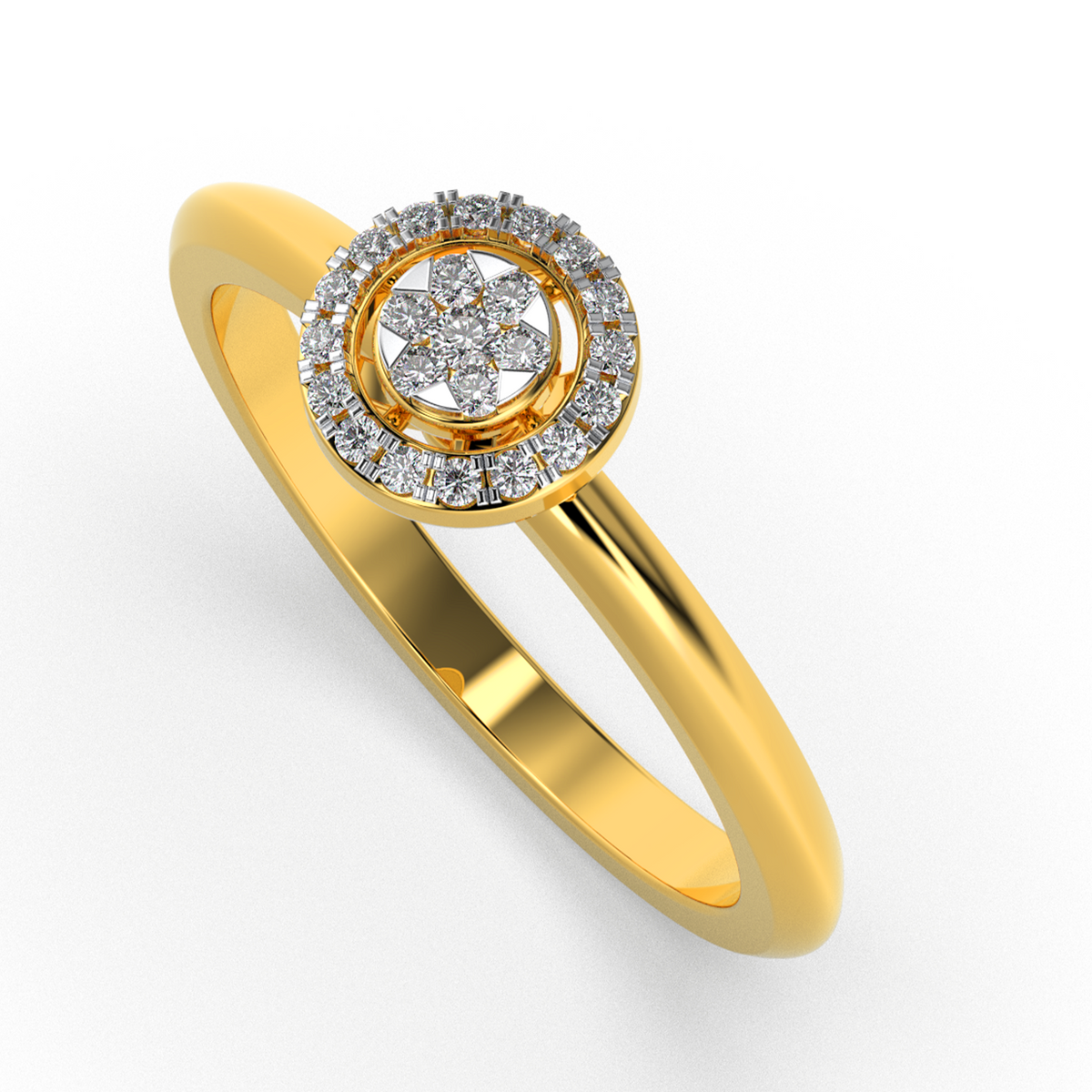 Coral Glow 14Kt Diamond Ring